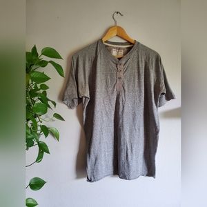 Heather Grey Short Slerve Henley